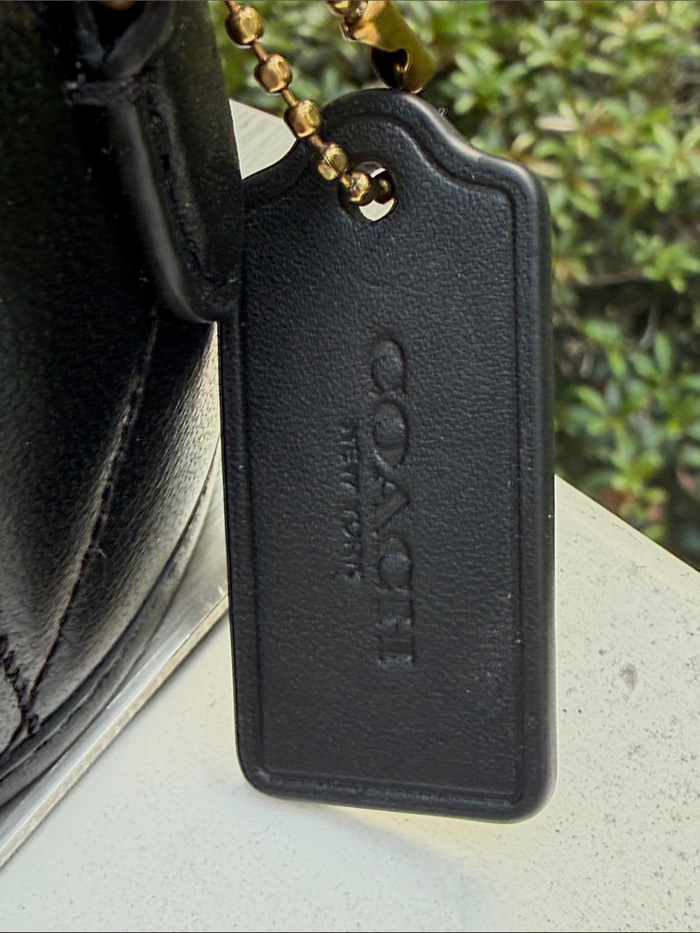 Coach NWT  Black Quilted Leather Trail Mini Crossbody Bag with Gold Hardware - Picture 9 of 14